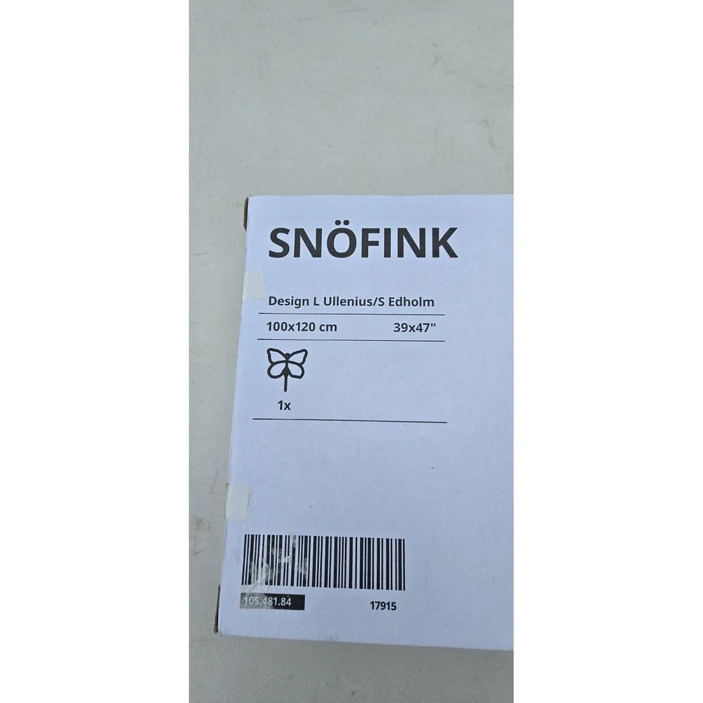 IKEA SNOFINK Cradle & Crib Bed Canopy Butterfly Pink Kids Bed 120x100 cm